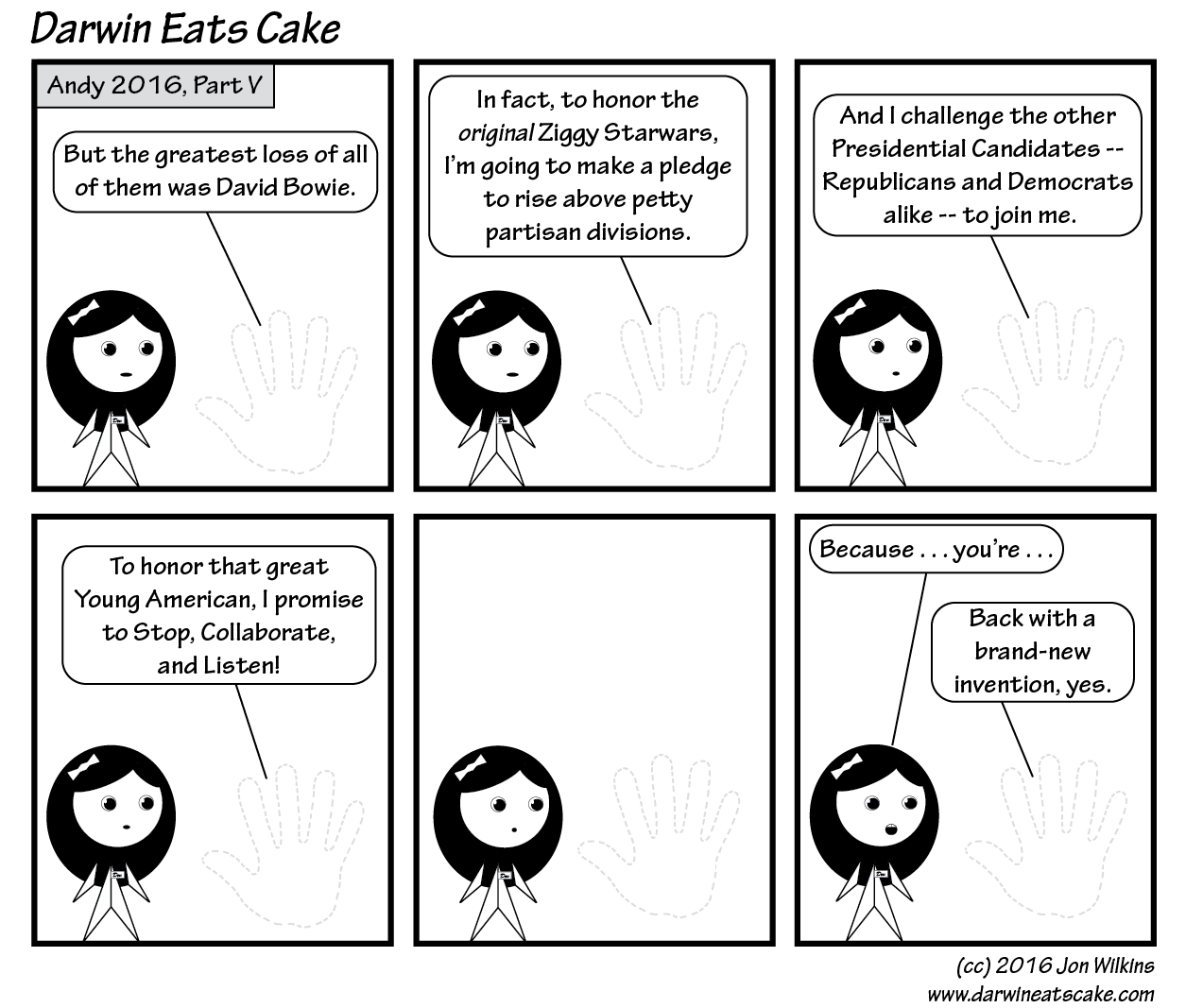 In which Andy makes a campaign pledge in memory of David Bowie